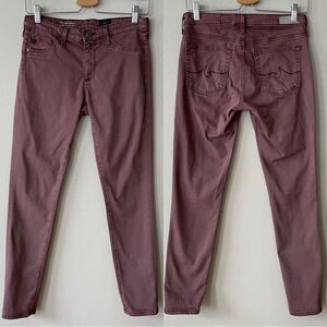 AG Adriano Goldschmied Abbey Ankle Purple Mid-Rise Ankle Jeans - Size: 26